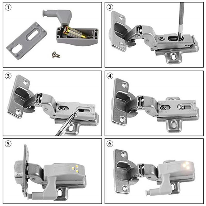 Lâmpada Com Sensor Para Dobradiça De Armário (10 Peças)